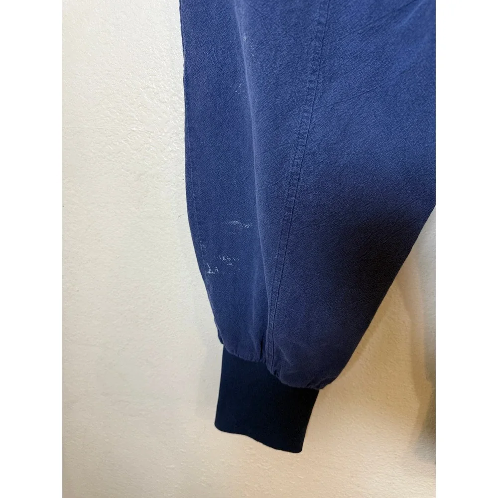 Kidōrim Men Joggers Med Navy Blue Drop Crotch Harem Pants Zen Boho Streetwear